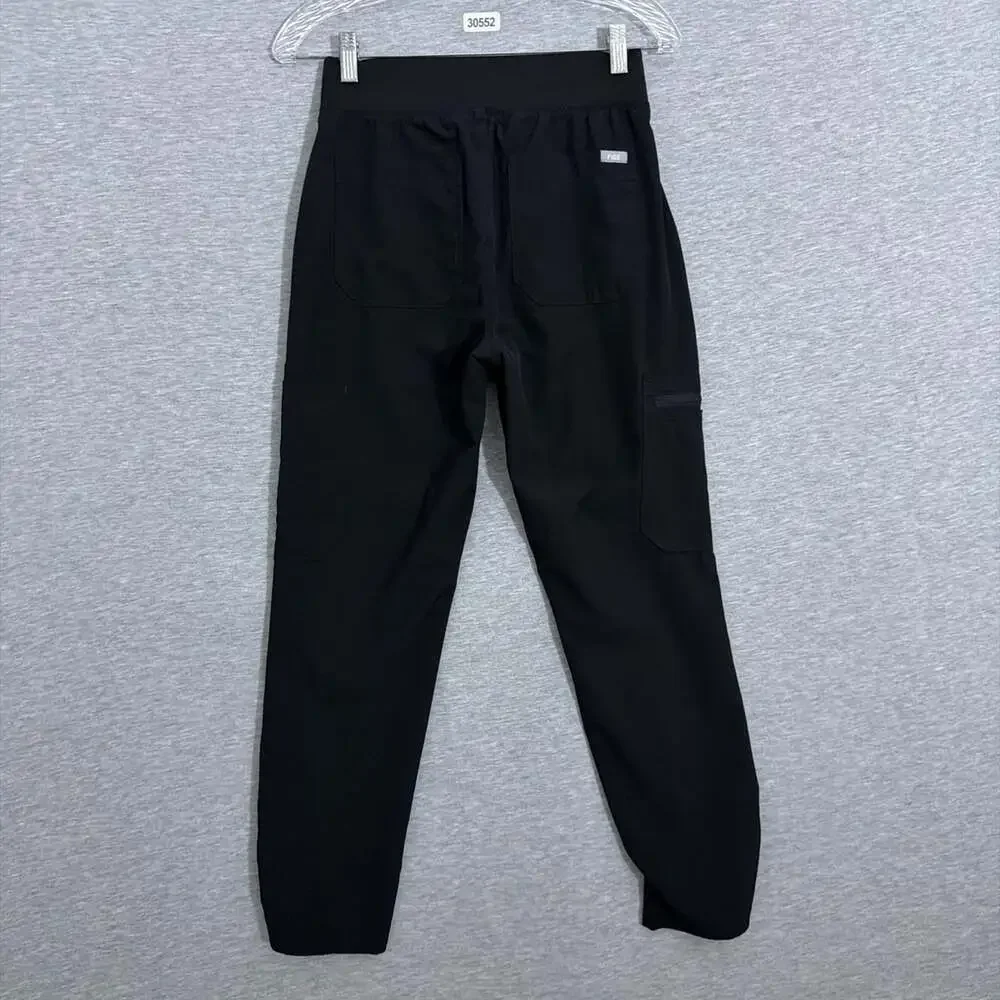 Figs Women’s Size XS/P Black High Waisted Skinny Yola Scrub Lined Pants